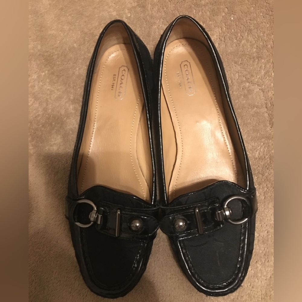Coach Elkie Monogram C loafers in black